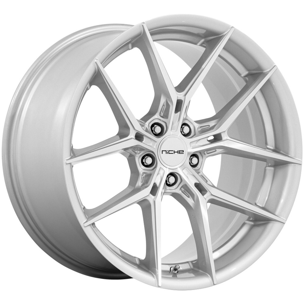 18x9.5 +25 Niche NC279 Prodigy 5 5x4.5 Silver W/ Machined Face Wheels (Set of 4)