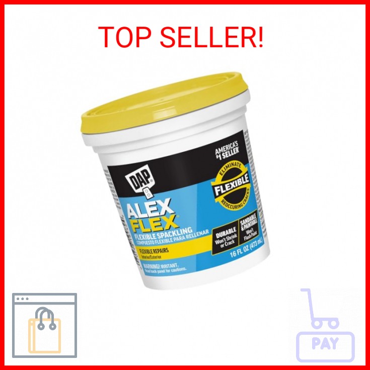 DAP Alex Flex Flexible Spackling, White, 16 Oz (7079818742)