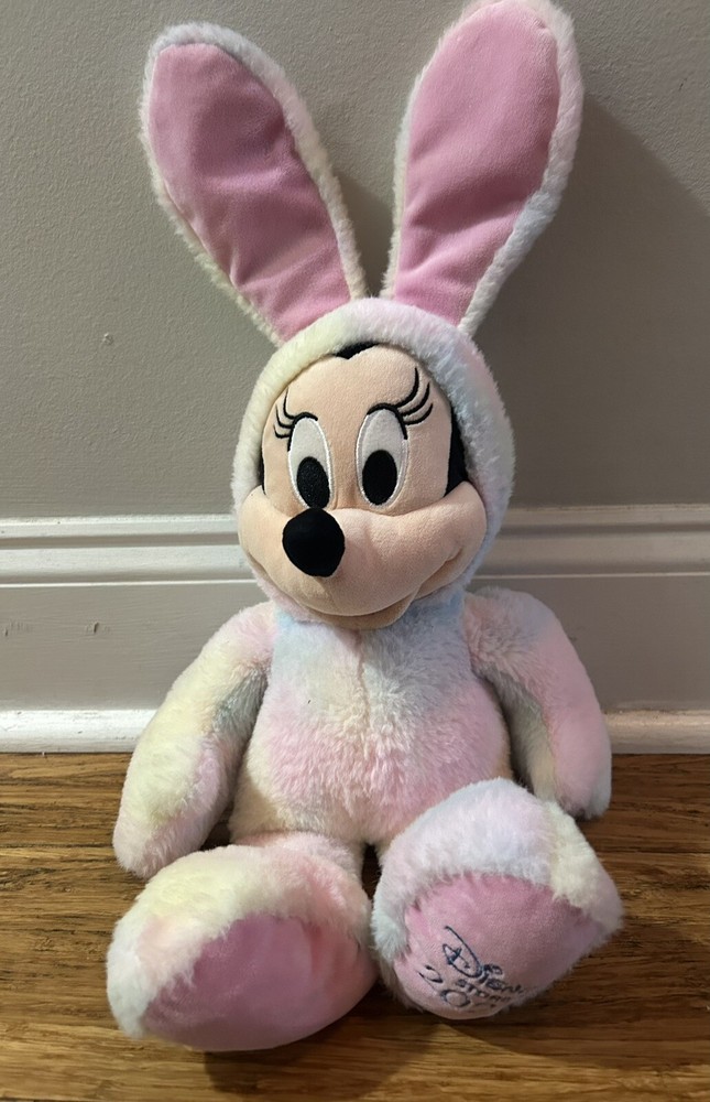 Minnie Mouse Easter Bunny Authentic Disney Store Rabbit Pink Plush Stuffed