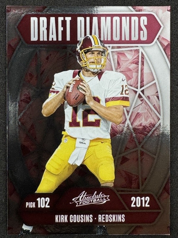 2025 Panini Absolute #DD-NCS Kirk Cousins Draft Diamonds