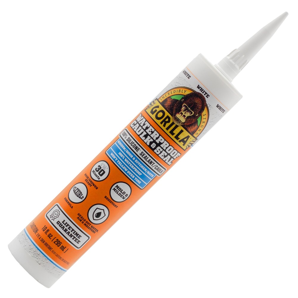 Waterproof Silicone Sealant Caulk 10oz White Cartridge 1 Pack