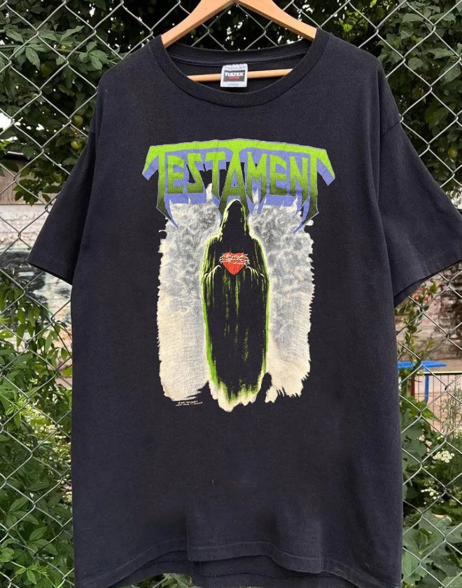 Testament Rock Band unisex black short sleeve t-shirt QT7370