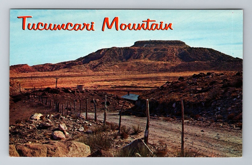 Tucumcari NM-New Mexico, Tucumcari Mountains, Antique Vintage Souvenir Postcard