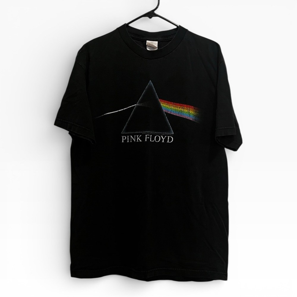 Vintage Pink Floyd Dark Side of the Moon Prism Band Tee Black Alstyle Tag-L