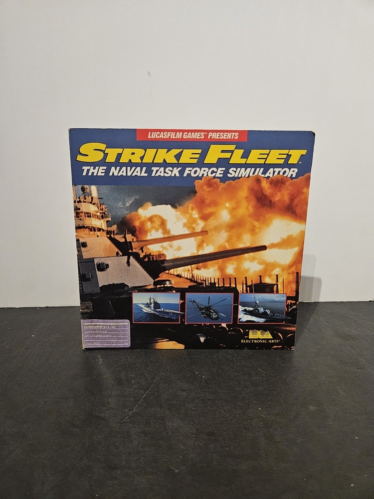 Strike Fleet Naval Task Force Commodore 64 & 128 Complete EA Games