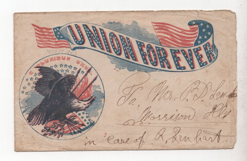 Us 1863 Civil War Patriotic Cover 