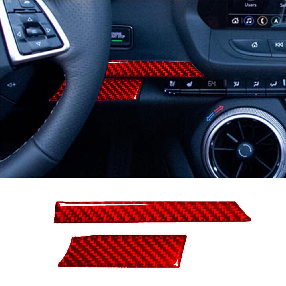 Chevrolet Camaro Red Carbon Fiber Driver Side Dash Cover Trim