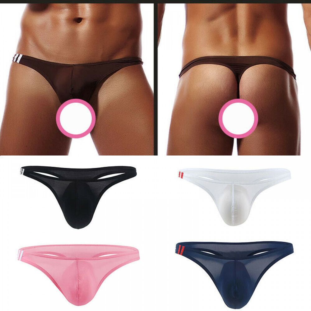 Sexy Men's Thong Bikini Briefs G-String Stretchy Elastic T-Back Underwear M-2XL