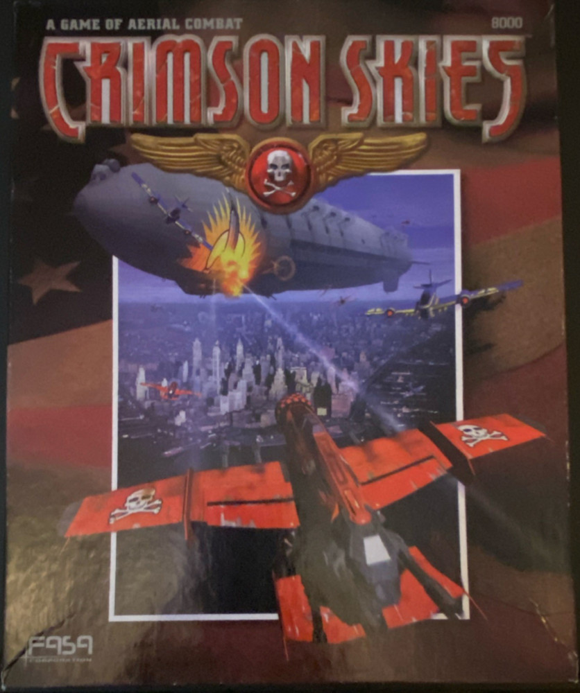 FASA Crimson Skies Board Game 8000 Aerial Combat Simultaneous Movement Complete