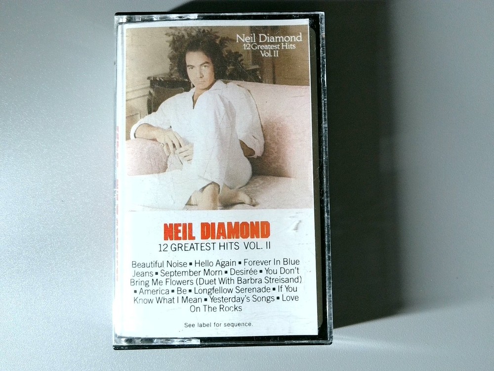 Neil Diamond 12 Greatest Hits Vol. II Cassette 1982 Columbia