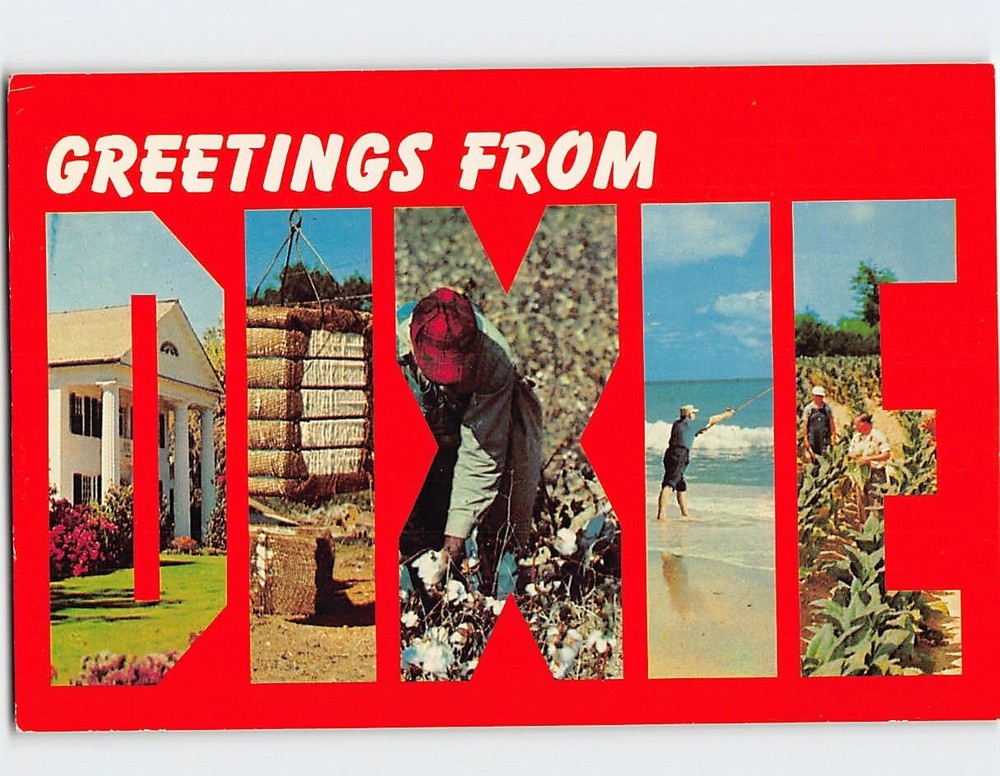 Postcard Scenes & Views Greetings from Dixie USA