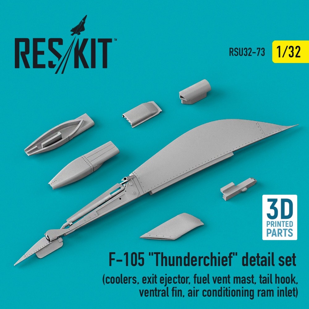 1:32 Scale F-105 Thunderchief Detail Set by ResKit RSU32-0073 for Plastic Models