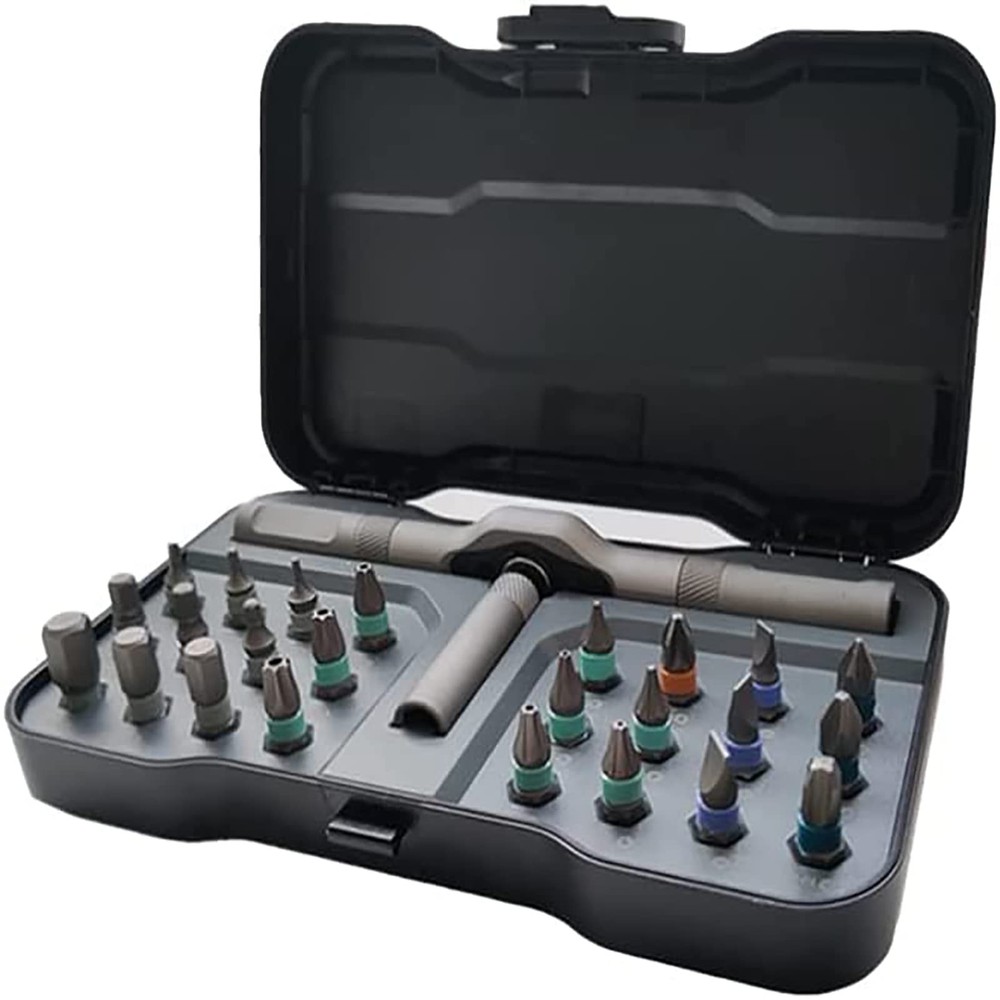 24-in-1 Ratchet Precision Screwdriver Set with Magnetic Bits for Electronics Repair