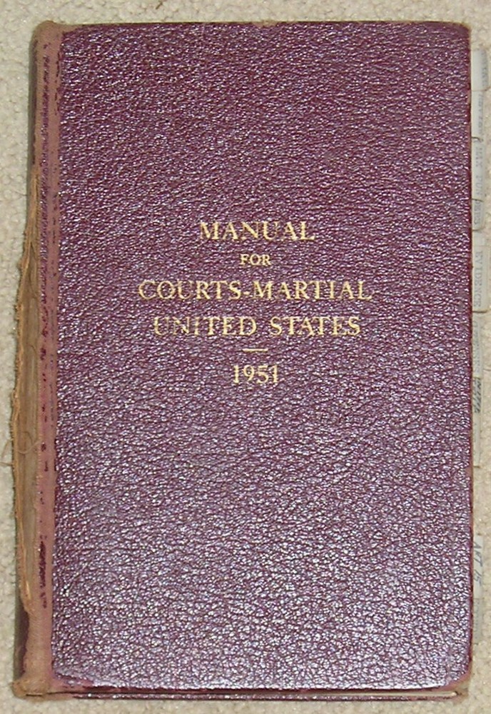 Manual for Courts-Martial United States 1951 – ex-lib