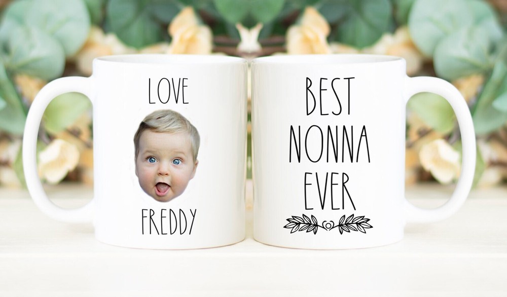 Best Nonna Ever Mug Custom Face Mug Personalized With Photo Of Baby