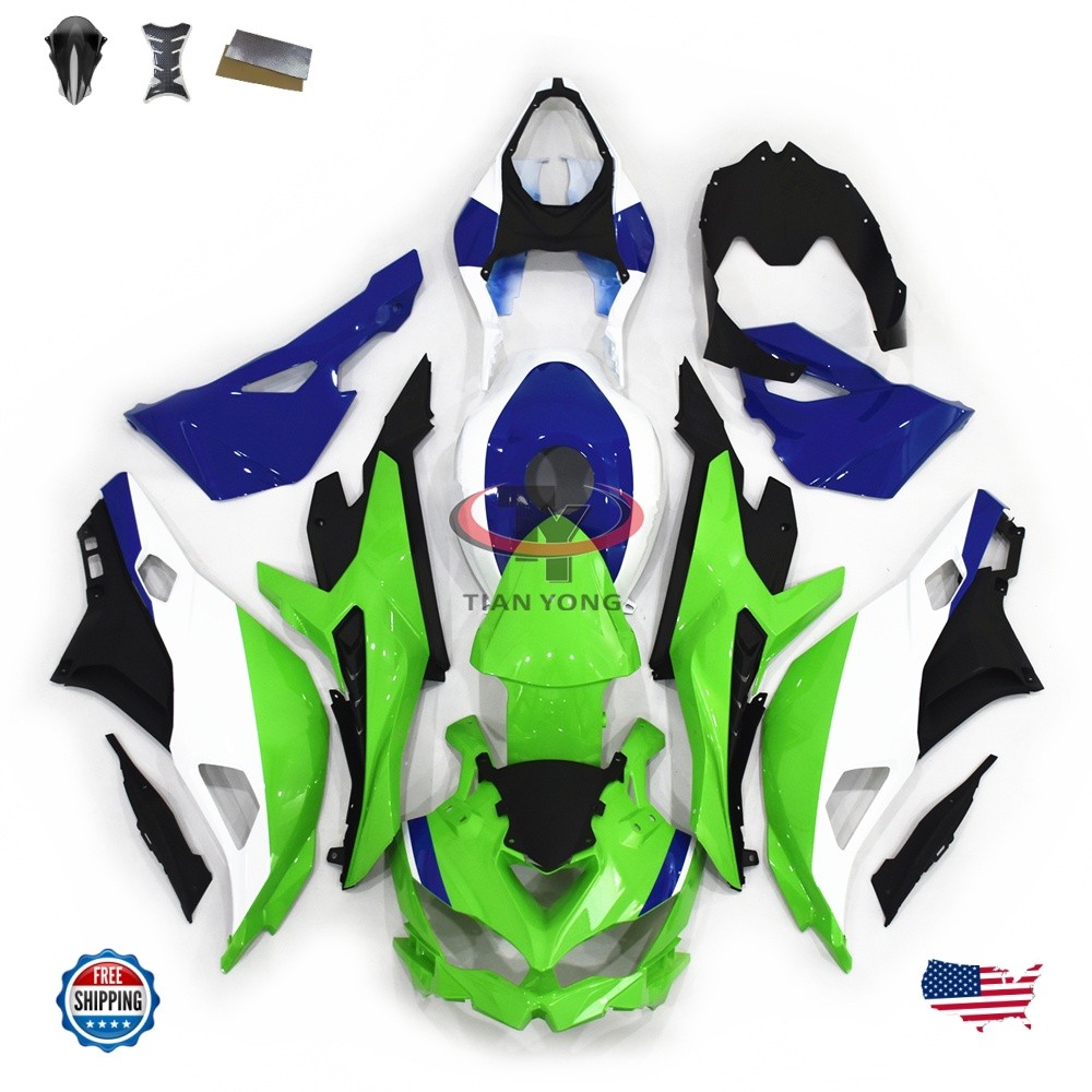 White Blue Fairing Kit For Kawasaki Ninja ZX4R ZX4RR 2023 2024 2025 / ZX-25R