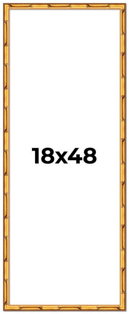Marco de fotos de bambú dorado de 18x48 - Marco de fotos moderno completo incluye UV