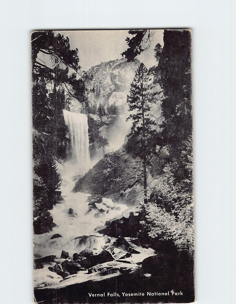 Postcard Vernal Falls Yosemite National Park California USA