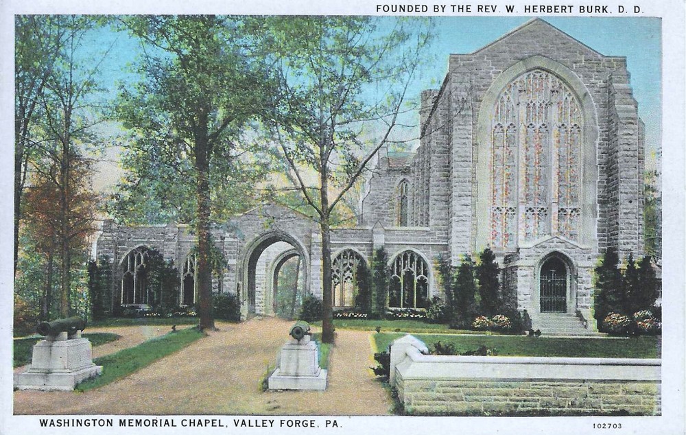 Valley Forge Pennsylvania Washington Memorial Chapel ~  Vintage Postcard UNP