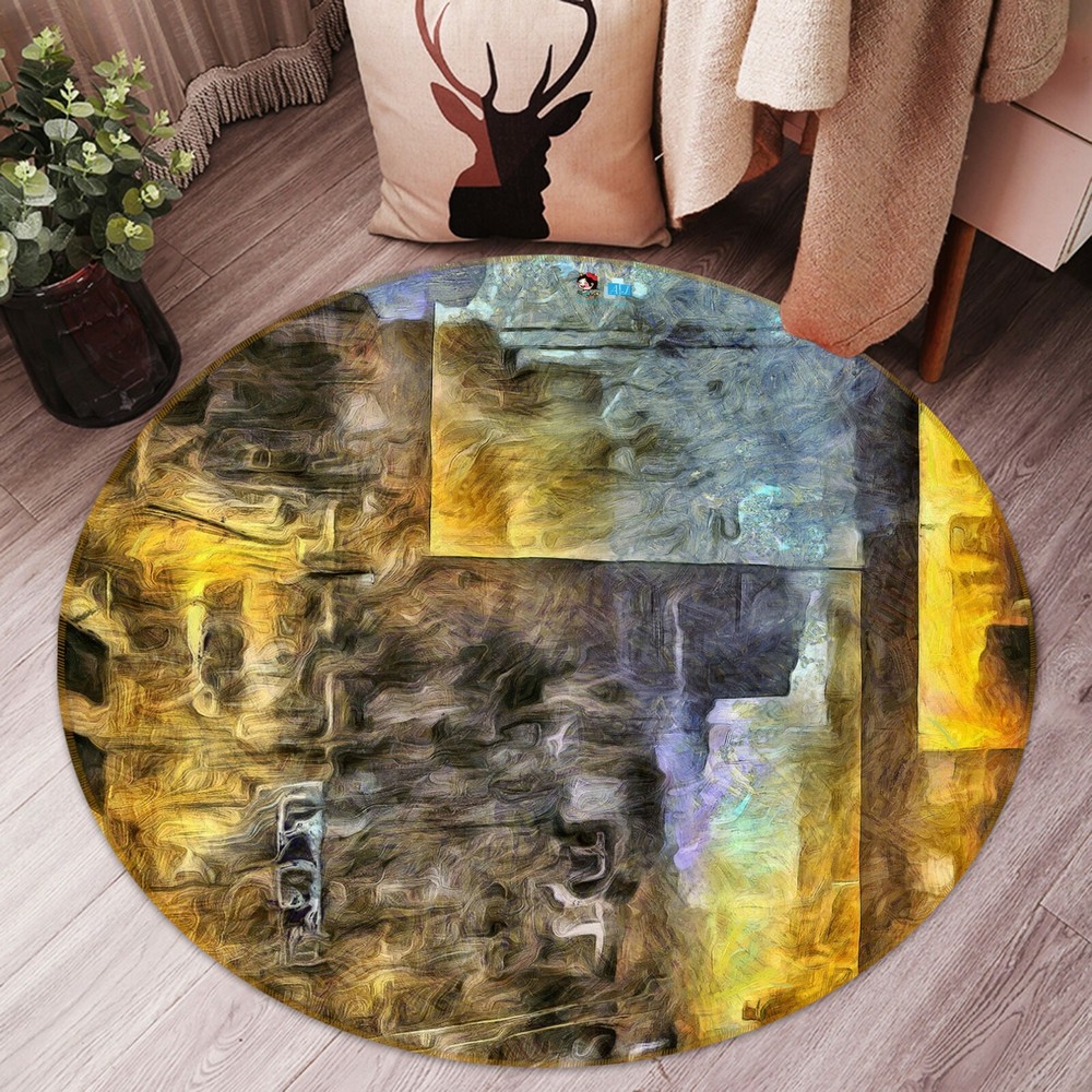 3D Yellow Gray Texture NAO10435 Game Rug Mat Elegant Photo Carpet Mat Fay