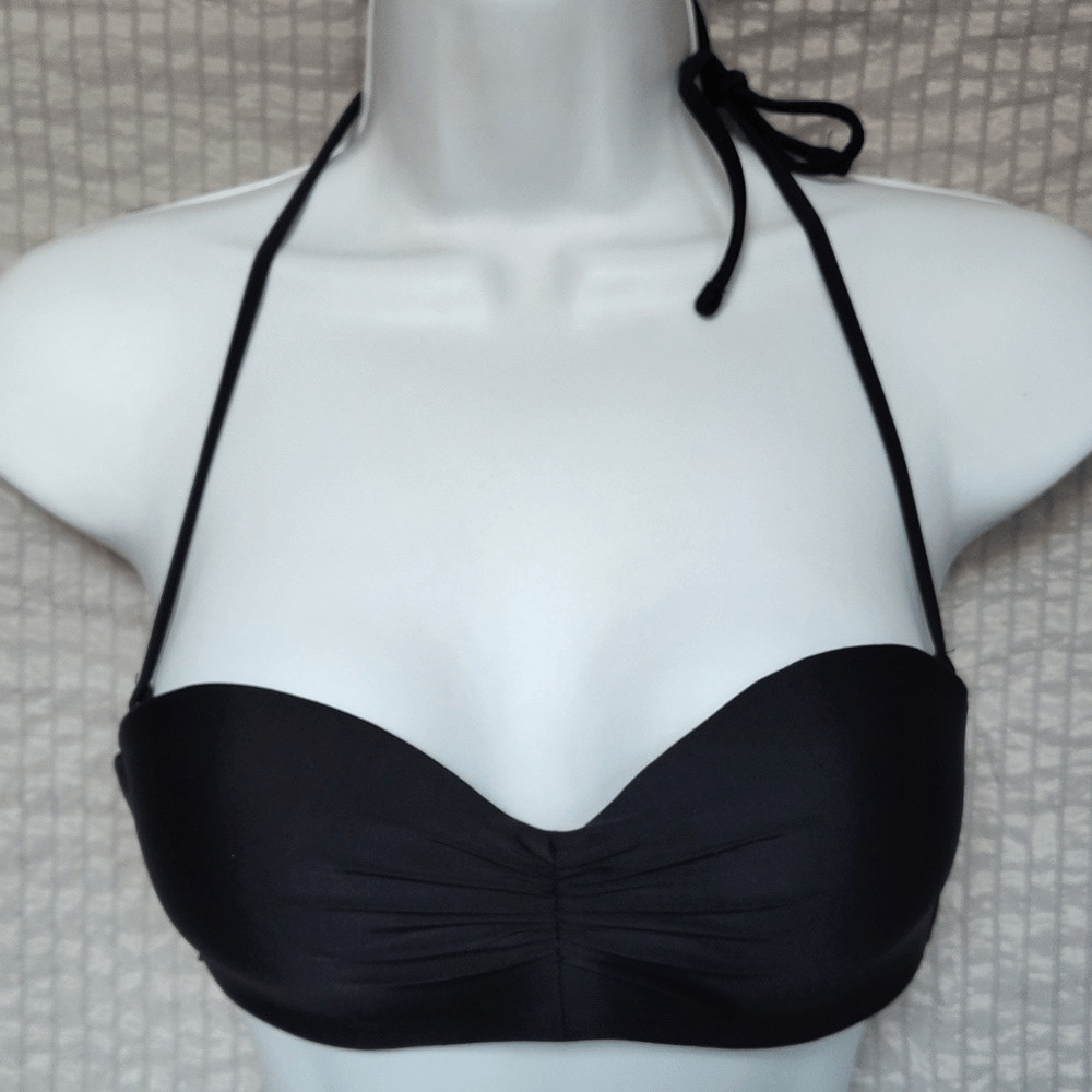 Breaking Waves Swimwear Black push-up Bikini  Top Size Small