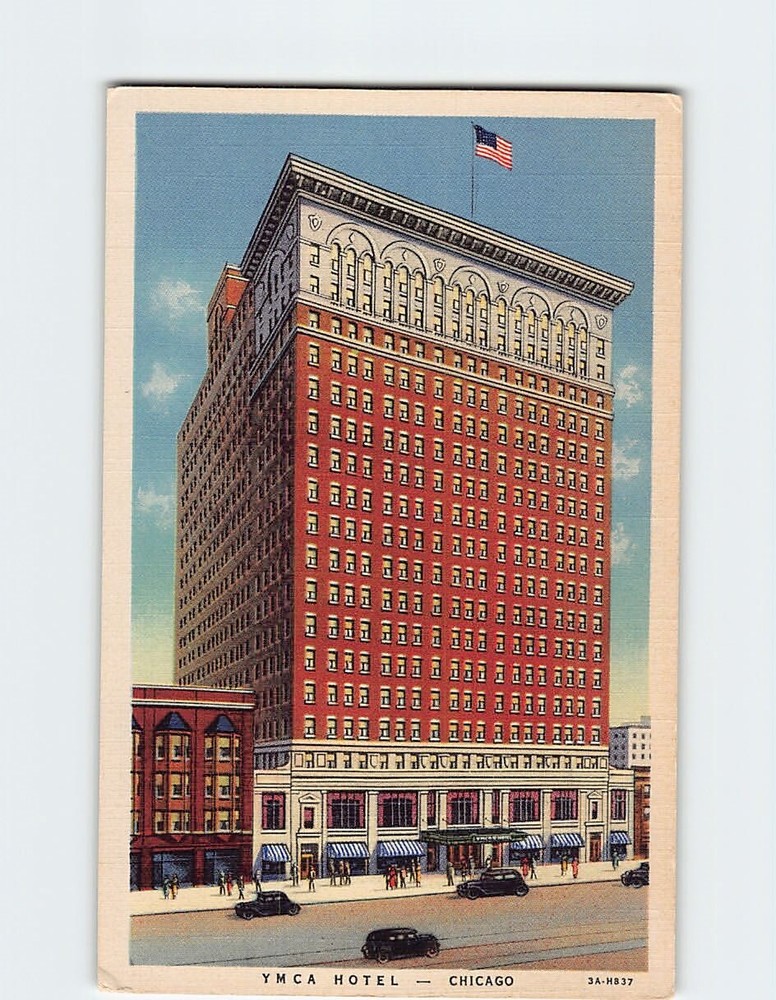 Postcard YMCA Hotel 826 South Wabash Chicago Illinois USA