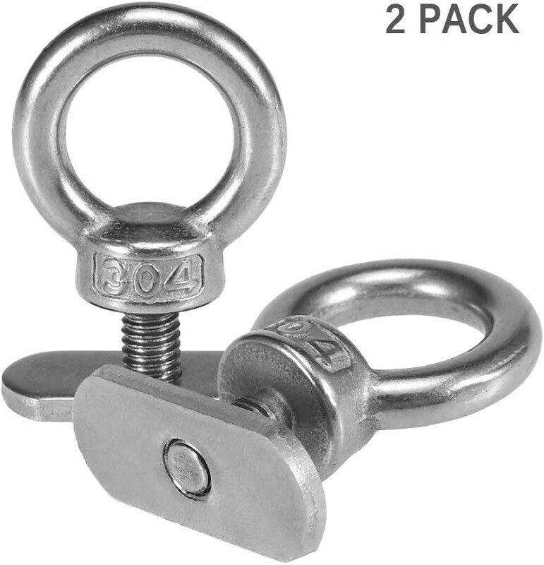 2pcs Stainless Steel Kayak Screws Rail Track Nuts Boat Accessories Rails Bolts