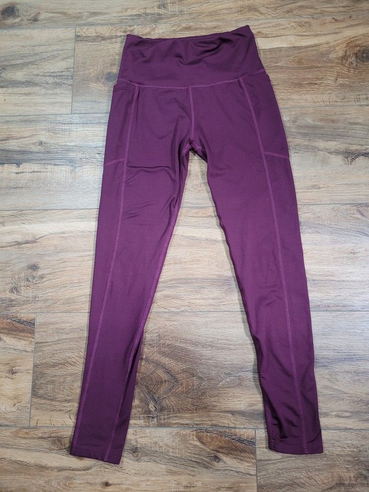 Womens Leggings  Become Leg3nd Stretch  With Pocket  Size S Purple