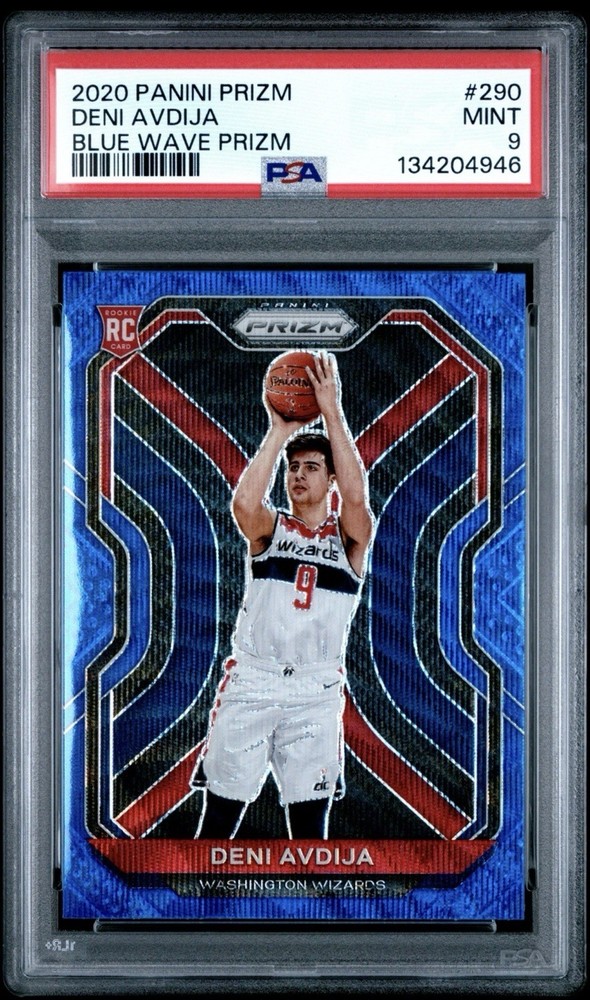 2020 Panini Prizm Blue Wave Prizm #290 Deni Avdija Rookie Rc Psa 9