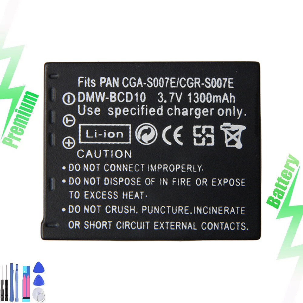 1x Battery for Panasonic Lumix CGA-S007 DMC-TZ1 DMC-TZ2 DMC-TZ3 DMC-TZ4
