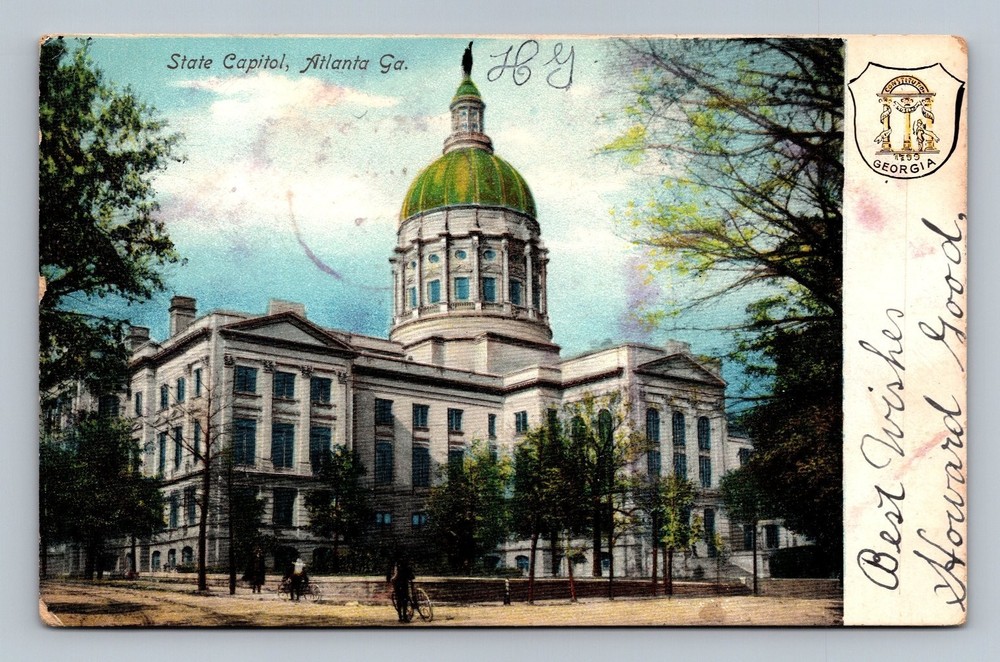 Vintage State Capitol Atlanta GA Postcard 1907 Illustrated Card