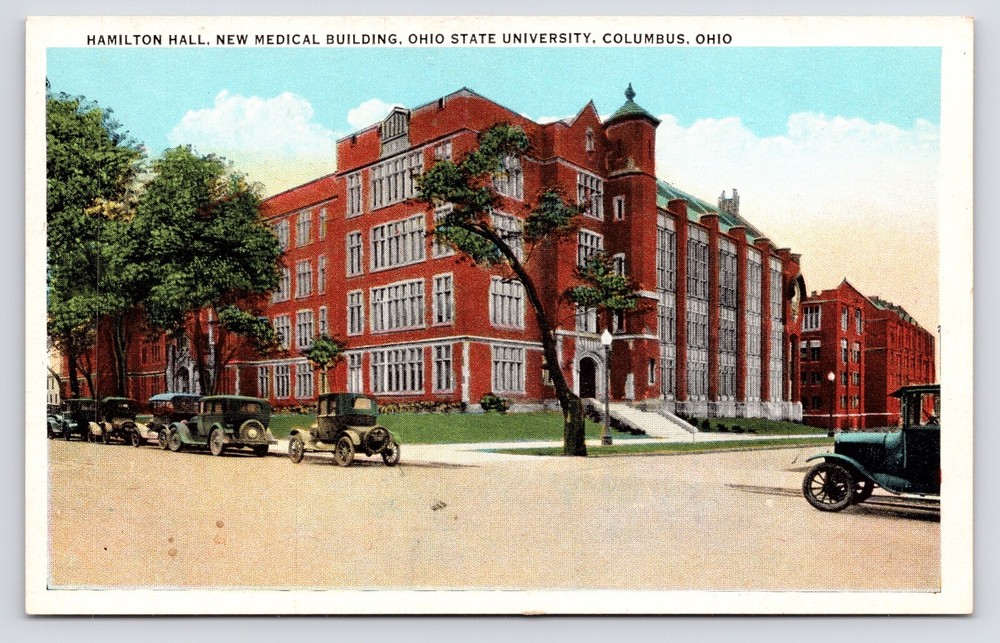 Ohio State University Medical Building Hamilton Hall Columbus OH 1920s Postcard