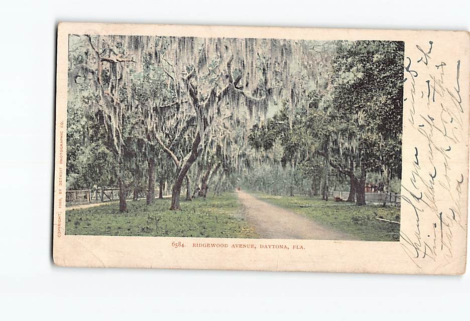 Postcard Ridgewood Avenue Daytona Beach Florida USA
