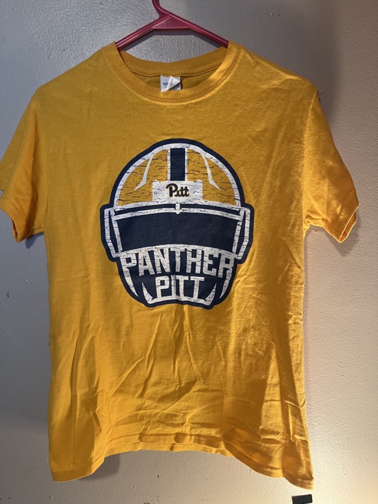 Pitt Panthers Football Helmet Gold T Shirt Small Pittsburgh University College