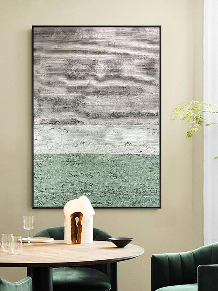 Hand Drawn Abstract Oil Painting Wall Art On Canvas Thick Texture Mural Room