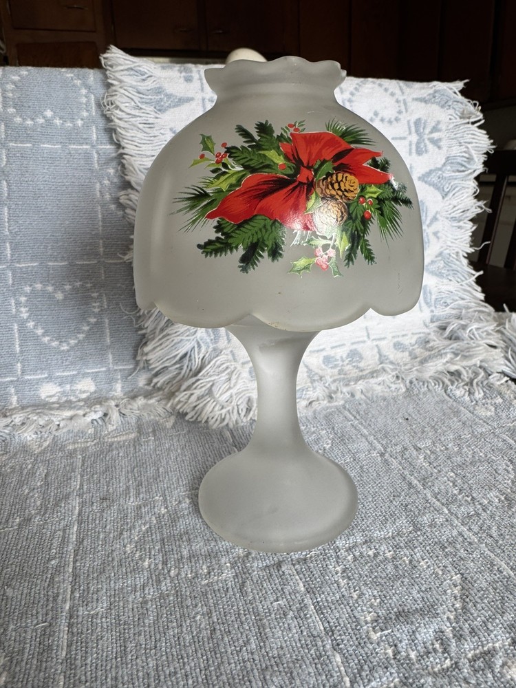 Westmoreland Satin Frosted Glass Fairy lamp