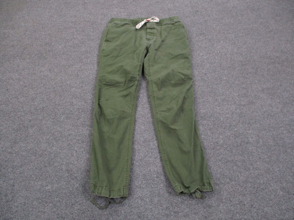 Topo Design Pants Mens L Green Organic Cotton Lounge Joggers Stretch Hiking
