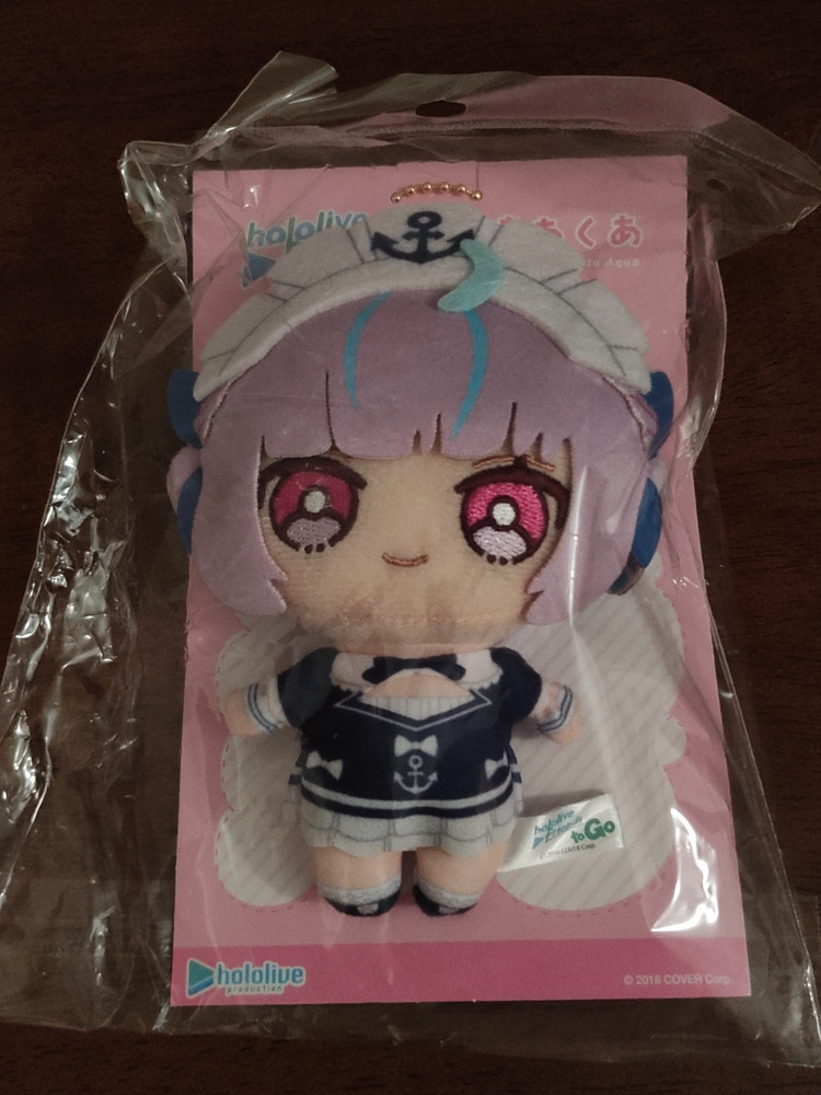 USA NEW Hololive Friends to Go Minato Aqua Keychain Plush Cover Corporation