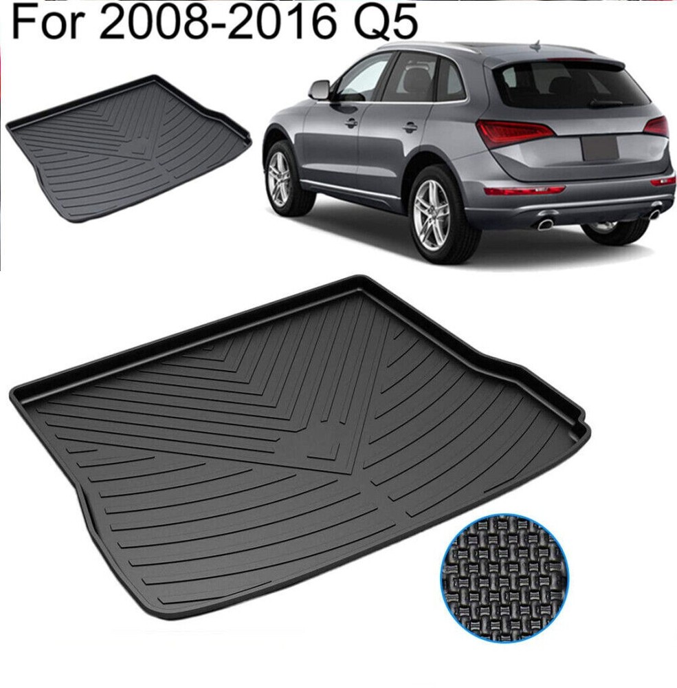 Rear Cargo Trunk Liner Floor Cover Carpet Mat Black Fit for 2009-2017 Audi Q5