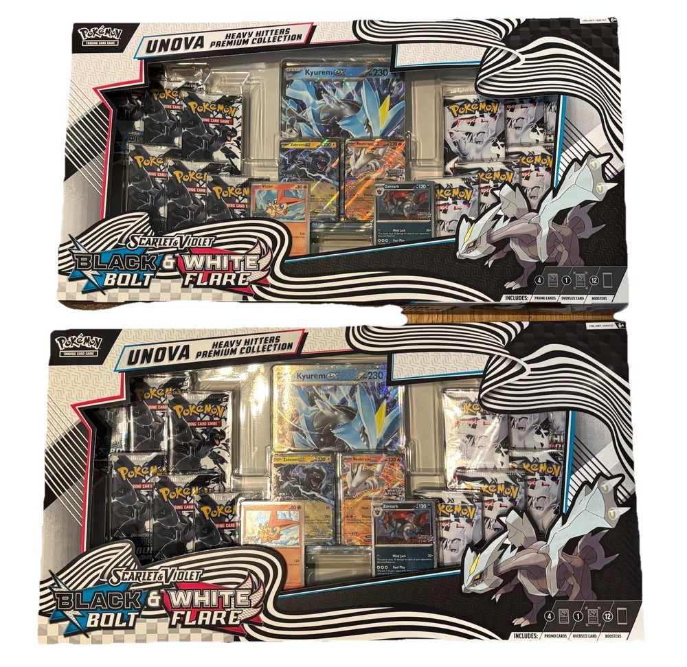 NEW - LOT OF 2 Pokémon TCG UNOVA Heavy Hitters Premium Collection Costco Box!!
