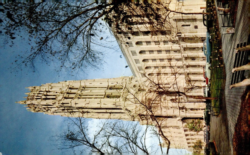 1960s Riverside Church New York City NY Neo Gothic Architecture Chrome Postcard