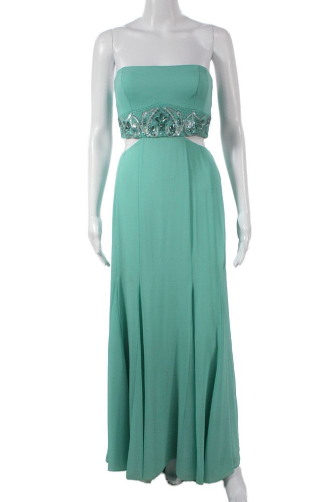 BCBG Max Azria Women Maxi Green Dress Size 2Free Shipping in US $100+ Orders | $6.95 Orders Below