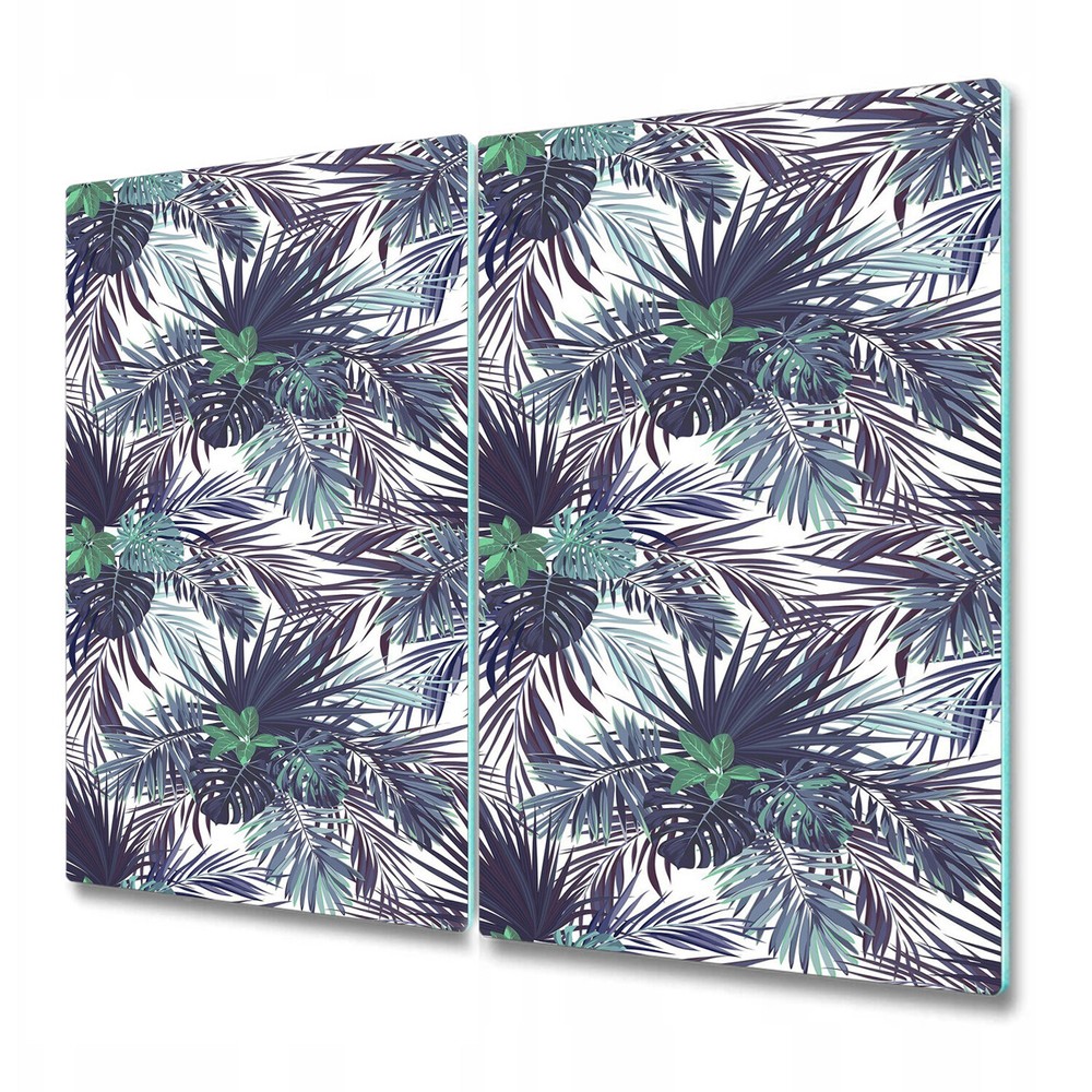 Glass Kitchen Chopping Board Tropical Leaves | Exotic Abstract Design | 2x30x52