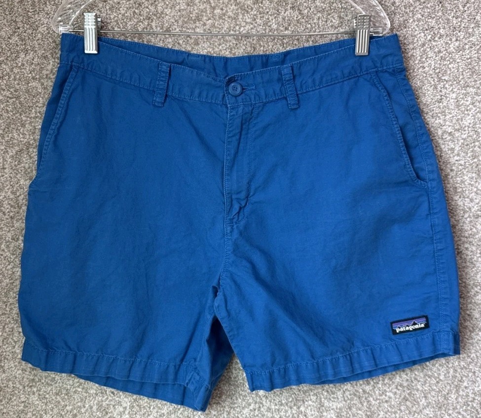 Patagonia Shorts Men’s Size 34 Blue Hemp Lightweight All-Wear 6