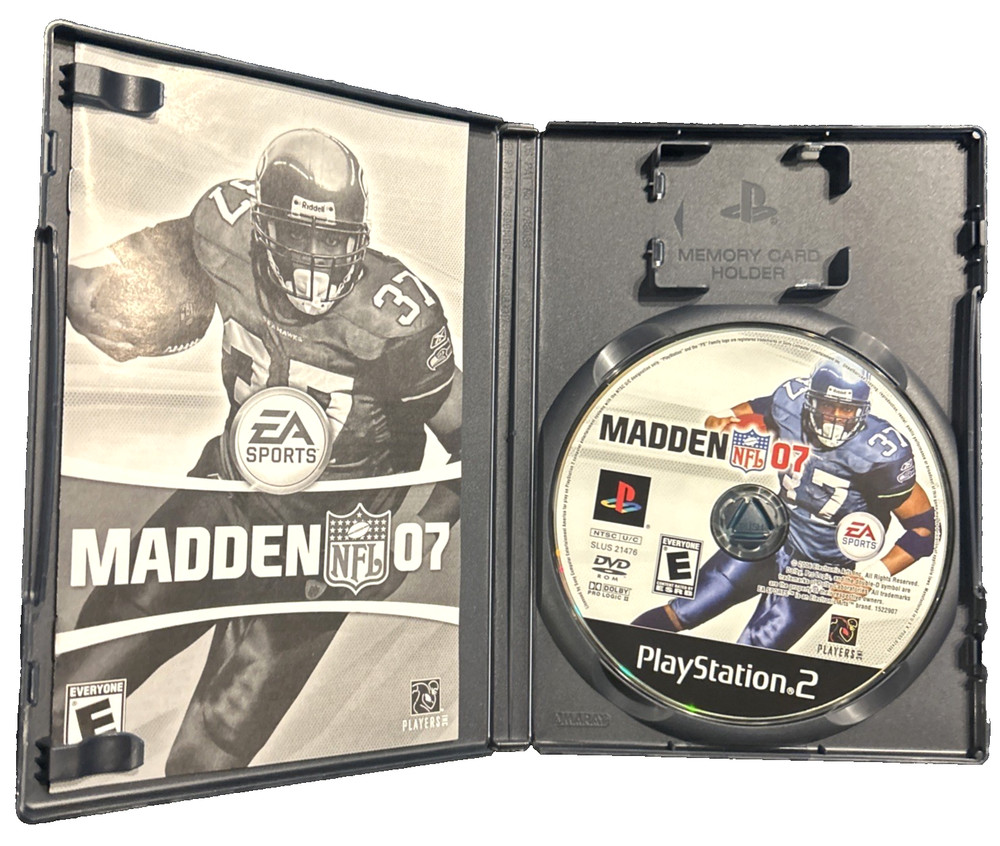 PlayStation 2 Madden NFL 07 (Sony 2006) Jewel Case, Manual & Game - TESTED