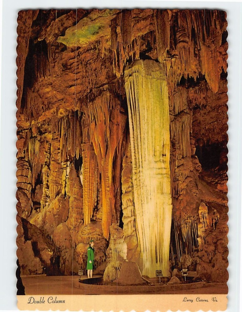 Postcard Double Column Luray Caverns Luray Virginia USA