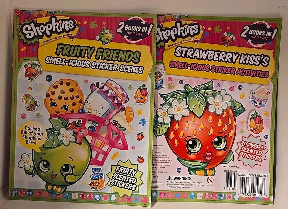 Shopkins: 2 In 1 Sticker Scenes & Activities And Shopkins: Scented Fruity Sticke