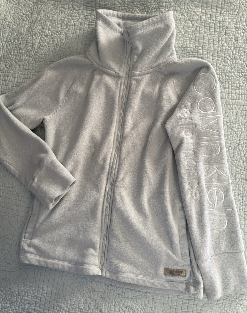Calvin Klein Performance  Zip Up Fleece Light Blue Size M