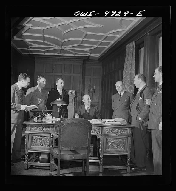 Photo:Washington DC Turkish Embassy Ambassador Ertegun Staff Office 1942