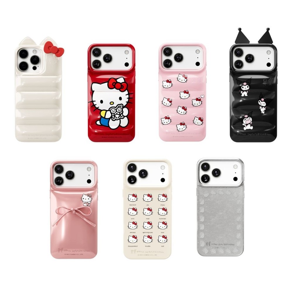 [On Hand] Urban Sophistication Sanrio Hello Kitty Kuromi The Puff Case iPhone